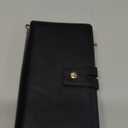UTO Wristlet Wallet for Women Detachable Checkbook Holder Card Bill Phone Organizer Large Clutch Purse (1085 Black)