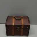 Juvale Treasure Chest Storage Boxes - Dark Brown Wood, Antique Style, Set of 3 - Pirate Chest Decor & Treasure Box for Classroom, Party Decorations & Kids Toy Organization