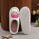 Slippers for Women Men Fuzzy Memory Foam Slipper Fluffy Winter Soft Warm Slip On House Shoes (White)