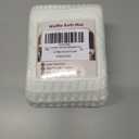 AMOAMI Waffle Bath-Mat, Super Absorbent Bath Mats for Bathroom, Boho Bathroom Rugs Non Slip Washable, Ultra Soft Bathroom-Mat with Tassels Bath Rugs for Floor Mat, 20" X 32" White