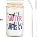 Whisky glasses cup Gifts for Cocktail Lovers, Funny Might Be Whisky Tumbler Gifts For Women 14oz,Tequila Lime drinking jar for Cocktail Lovers