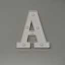 LED Marquee Letters, White 26 Alphabet Light Up Letters, Battery Powered LED Letter Lights for Birthday Party, Christmas Night, Home, Bar, Graduation, Wedding Decoration (A)