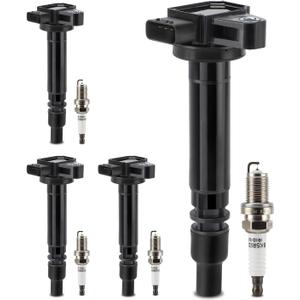 UF323 Ignition Coil & 7090 Double Iridium Spark Plug for TOYOTA 1999-2000 4Runner,2000-2004 Tacoma L4 2.4L 2.7L Replaces# C1305 UF323 909190223 9091902237 C1305 5C1304 E353 521690 IC453