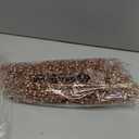 Sea Team 24-Pack Artificial Glitter Berry Stem Ornaments, Decorative Bead Sticks, Glittery Twigs, Picks, Branches for Christmas Tree, Small Vase, Holiday, Wedding, Party (17 Inches, Rose Gold)