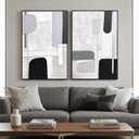 SAFERRYHOME Abstract Textured Hand Painted Wall Art,3D Textured, 24"x36"x2