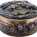 Dragonfly with Flowers Art Nouveau Design Jewelry Holder Box