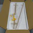 WOPITUES Floating Shelves with Gold Metal Guardrail, Shelves for Wall Decor Set of 3, Wall Shelves for Bedroom, Bathroom, Kitchen, Living Room, Plants, Picture Frames, Art- White and Gold (15.7 inch)