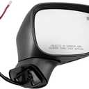 KB8M-69-121D Black Passenger Side View Mirror Assembly for Mazda CX-5 2019-2025, 9-Pin Right Door Mirror with Power Folding, Power Adjust, Heated Glass, Turn Signal, Blind Spot, KB8M69121