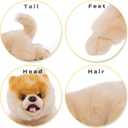 16 Inch- Pomeranian Stuffed Animals Toy Dog,Plush Puppy Realistic Cute Toy Dog Present Gift for Girls Boys