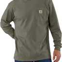 Carhartt Men's Workwear Pocket Long Sleeve T-shirt (Green, L)