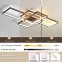 GEADI 35.4" Modern LED Ceiling Light, Dimmable Flush Mount with Remote
Bronze Geometric Ceiling Lamp, Low Profile Color Changing Light for Living Room, Bedroom, Dining Room and Kitchen