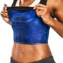 Sweat Shaper Premium Sauna Tank Top For Women, Slimming Sauna Shirt For Women, Sweat Vest for Workouts (Large-X-Large, Black)