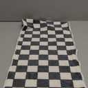 Kinlop 6 Pcs Checkered Bath Towels Set Coral Washcloth Quick Dry Patterned Thin Coral Fleece Hand Towel for Bathroom Back to School Gym Spa Beach Accessories (Dark Grey, Checkered)