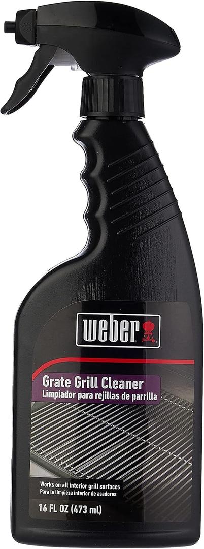 Weber Outdoor Grill Spray Bottle Cleaner & Degreaser, 16 oz Safe, NonCorrosive, Effective Formula for Stainless Steel & CastIron Grates, Smokers, Ovens & Microwaves