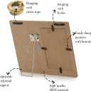 HOIJAUMAI Grandfather Wood Picture Frame Gift, Best Pop-pop Ever Rustic Wooden Photo Frame Father's Day Birthday Gift, Tabletop and Wall Mounting, Display Photo 4x6 Inch