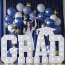 Graduation Decorations Class of 2025 4FT: Large GRAD Letters Party Decor Graduations Ornaments Marquee Light up Letter Sign Graduate Kindergarten Preschool High School College Pre-cut Foam Board