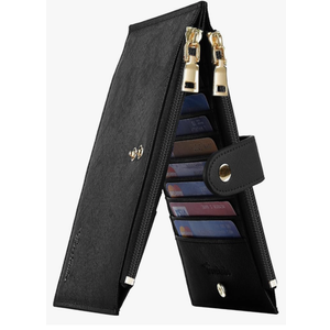 Travelambo RFID Wallet Women Large Size Bifold Multi Card Wallet Case with Zipper Pocke Credit Card Holder for Women