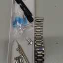 Metal Watch Band Stainless Steel 16mm 18mm 19mm 20mm 21mm 22mm 24mm Watch Strap Bracele Replacement Bands (Silver)