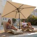 HOMSHADE 6.6 x 10 ft Rectangular Patio Umbrella Rectangle Umbrella Outdoor Patio, Large Outdoor Umbrellas for Patio Table with Tilting and Sun UV Protection for Pool, Deck, Market, Backyard