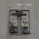 HOMOTEK 2 Pack Kickdown Door Stopper for Bottom of Door, Foldable Door Stop with Self Adhesive, Heavy Duty No Drilling Portable Door Stoppers,Silver (Sliver)