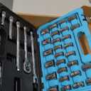 DURATECH 1/2" Drive Socket Set, 33-piece, Including Metric/SAE Sockets, 1/2-Inch Ratchet, Breaker Bar and Socket Adapters