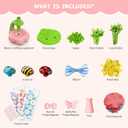 XIKBDU DIY Art Flower Toys, Arts and Crafts Activity Kit for Kids Ages 3-12, Fabric Bouquet Craft with Light&Music for Toddler, Christmas Birthday Gifts for 3 4 5 6 7 8 9 10 11 12 Year Old Girl