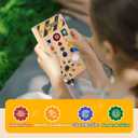 Hoarosall Montessori Wooden Busy Board with 8 LED Light switches, Sensory Toys Light Switch Travel Toys for 1+ Year Old Baby and Toddler