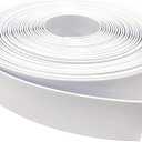 Vinyl Strap Roll, Perfect for Patio Furniture, Pool, Lawn, Garden, Make Your Own Replacement Straps, 20 Free Fasteners, 2" Wide x 20' Length, White