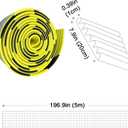 Garage Wall Protector 196.9in/5m, Yellow Black High-Visibility Foam Edge Guard for Car Door, Self-Adhesive 0.39in Thick Bumper Padding, Parking Warehouse Home Furniture (7.9in/20cm Wide)