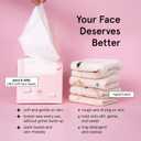 grace & stella Face Towels Disposable - Travel Essentials - Ultra-Soft & Absorbent Face Wipes Towelettes - XL Facial Towels for Cleansing & Makeup Removal - Lint-Free Facial Tissue - Vegan (60 Count)