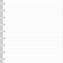 A4 TUL Discbound Lined Refill Paper, 11 Disc Ruled Filler Paper, Letter Size 100Sheets / 200Pages, 100gsm, White, 8.5'' x 11''