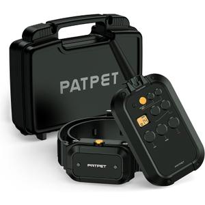 PATPET Dog Training Collar with Remote(3/4 Mile) - E Collar for Dogs Training, Rechargeable Electric Collar for Medium Large Dogs IPX7 Waterproof (15-140 lbs) Black Forest
