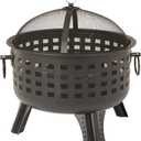 Amazon Basics 27 inch Steel Round Lattice Fire Pit, Easy to Assemble
