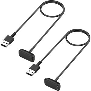 Charger for Fitbit Charge 5 / Charge 6 / Luxe, Replacement Charging Cable Cord Accessories for Fitbit Bands (2-Pack, 3.3ft/1m)