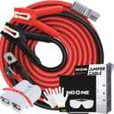 NOONE Booster Jumper Cables Heavy Duty 2/0 Gauge 30 FT 1500 AMP with Quick Connect Plugs for Truck SUV Car with up to 8-Liter Gasoline