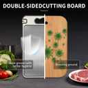 Titanium Cutting Board, Double Sided Chopping Board for Kitchen, Non Toxic Non Slip Cutting Board 14.37"*9.84", Food-Grade, Dishwasher Safe (1PCS of Pack,1 side Titanium Other side Wheat Straw PP)