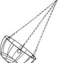 Holibanna Metal Hanging Planter Basket for Use Elegant Round Plant Holder with Chain Versatile Design for Plants Succulents Durable Stylish Hanging