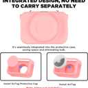 for DJI Osmo Nano Case, Silicone DJI Nano Case Compatible with Airtag, Soft Non-Slip Anti-Scratch Shock-Absorbent Anti-Drop Wear-Proof and Washable with Lens Cap(Pink)