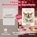 3 x Cute Dog Valentines Day Card for Husband, Wife, Boyfriend or Girlfriend  Romantic Valentines Gift for Him or Her (WY-510)