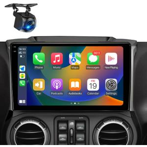 Android 13 Car Stereo for Jeep Wrangler JK 2008-2017 Dodge Ram 1500 2500 Grand Cherokee, 4GB+64GB 10 Inch Incell Touchscreen Radio with Wireless CarPlay Android Auto GPS Bluetooth WiFi Backup Camera