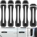 Door Handle Inserts Cover Trim+Tailgate Handle Cover for 2018-2024 Jeep Wrangler JL JLU Sports Sahara Freedom Rubicon Unlimited Gladiator JT 2-Door & 4-Door Exterior Accessories (Black 5PCS)