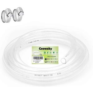 3/8 ID  1/2 OD - 25 ft Clear Plastic Tubing BPA Free and Non-Toxic, Multipurpose PVC Clear Tubing for Transfer Water Air Oil