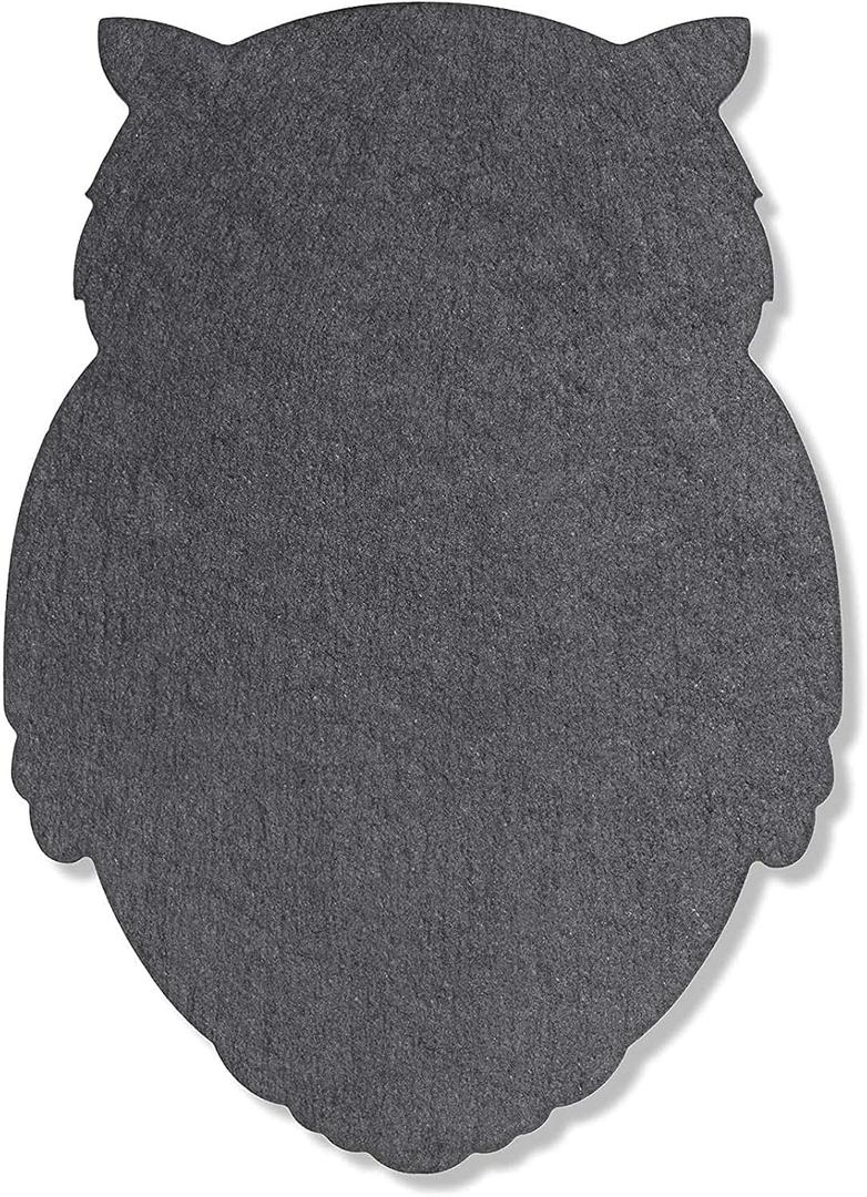 Farmlyn Creek Slate Cheese Board Plate, Owl Design (8 x 11 Inches, Black)
