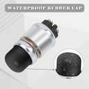 Push Button Starter Switch 12V 50A, Waterproof Momentary Push Button Switch for Car, Truck, Boat, ATV, RV, Lawn Tractor Engine One-Button Starters Pushs Starter Switch (Black)