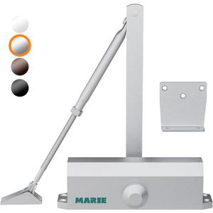 Marie Hold Open Door Closer Applies Regular,Top Jamb Mounting,Adjustable Automatic Size 2 Door Closer for 55-99 lbs Residential and Commercial Light Doors