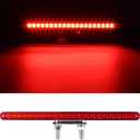 Partsam 1 Pc 12" Red/Amber LED Combo Double Face Truck Semi Trailer Light Bars 20LED Waterproof with Double Studs Sealed Truck Trailer Led Pedestal Turn Signal Stop Tail Marker Clearance Lights 12V