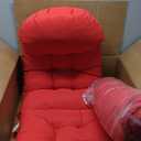 Adirondack Chair Cushion, Rocking Chair Cushion 44x19.4x4 inch, High Back Patio Cushions of Upper and Lower with Ties, Sunscreen and Fade-Resistant (Red, 2 pcs)