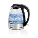 Hamilton Beach Glass Electric Tea Kettle, Water Boiler & Heater, 1 Liter, 1500 Watts for Fast Boiling, BPA Free, Cordless Serving, Auto-Shutoff & Boil-Dry Protection, Soft Blue LED (40930)