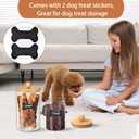 Glass Jar with Bamboo Lid Set of 2 (102 Oz/42 Oz), Airtight Storage Cookie Jar for Flour, Pasta, Candy, Dog Treats, Snacks, Glass Organization Canisters for Kitchen, Pantry & Bathroom