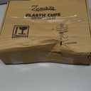 Zcaukya 100 Plastic Champagne Flutes, 4.5oz Clear Disposable Hard Stemware Cups with Golden Rim, Plastic Champagne Glasses for Wedding, Graduation Party, Bridal Shower, Birthday Party